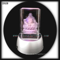3D Laser geätzten Kristall Buddha Kristall mit Handwerk führte Basis